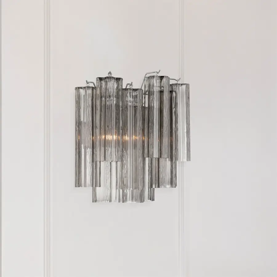 Addis 14.5" Wall Sconce in Polished Chrome with Autumn Glass - Image 27