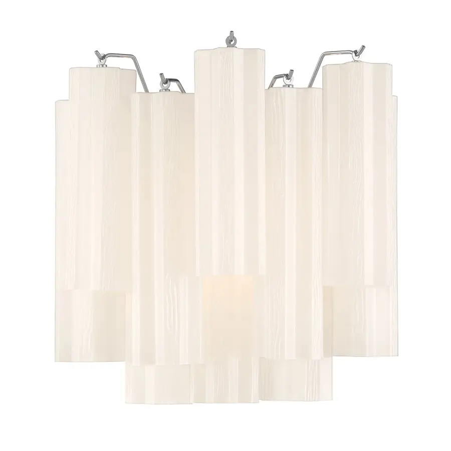 Addis 14.5" Wall Sconce in Polished Chrome with Autumn Glass - Image 29