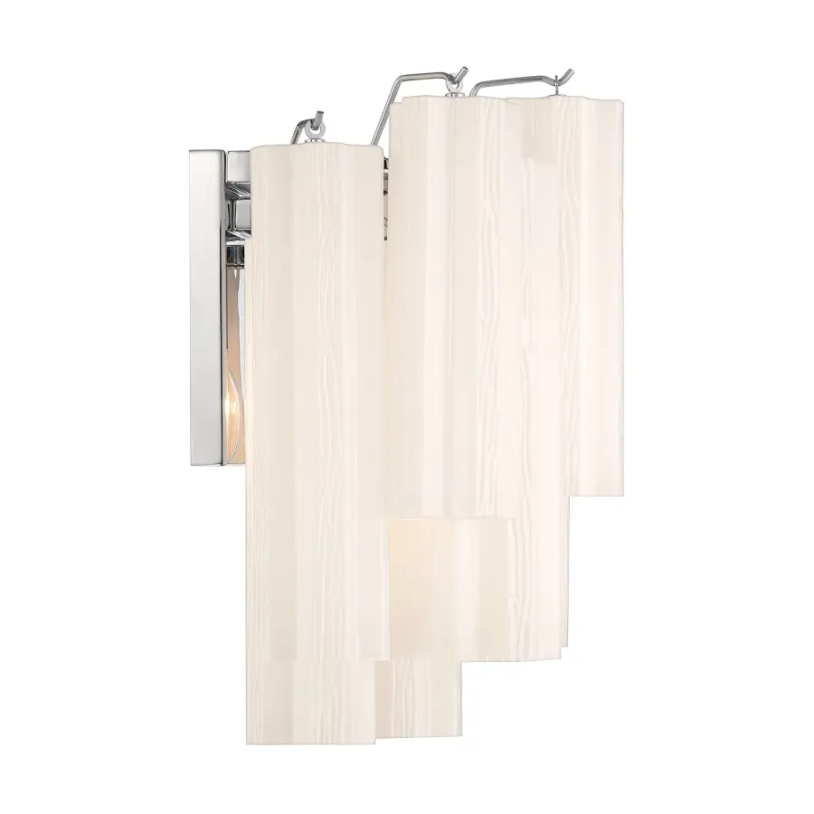 Addis 14.5" Wall Sconce in Polished Chrome with Autumn Glass - Image 32