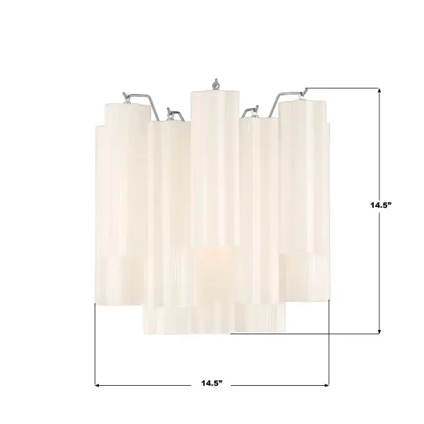 Addis 14.5" Wall Sconce in Polished Chrome with Autumn Glass - Image 35