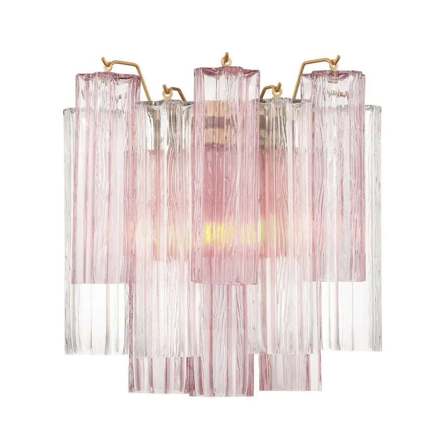 Addis 14.5" Wall Sconce in Polished Chrome with Autumn Glass - Image 37