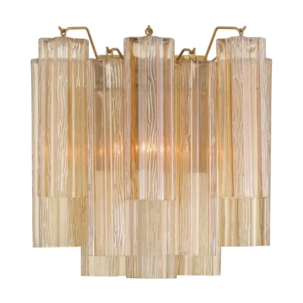 Addis 14.5" Wall Sconce in Polished Chrome with Autumn Glass - Image 44