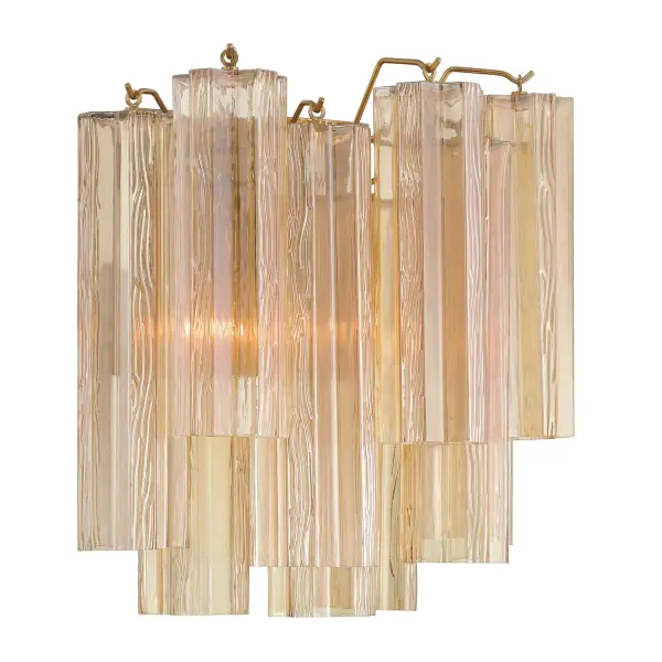 Addis 14.5" Wall Sconce in Polished Chrome with Autumn Glass - Image 46