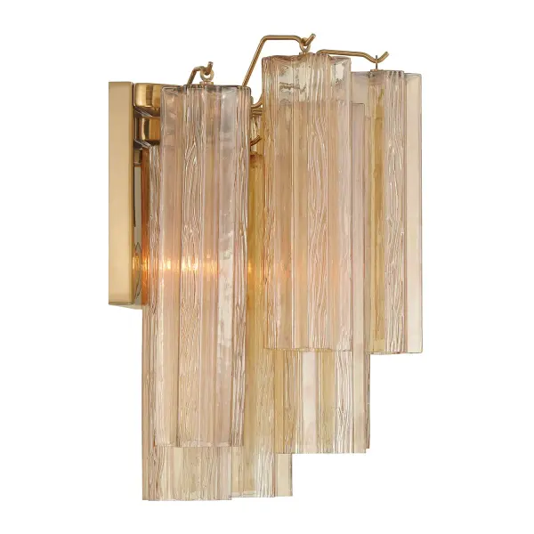 Addis 14.5" Wall Sconce in Polished Chrome with Autumn Glass - Image 47