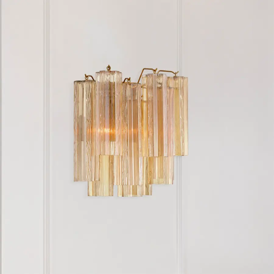 Addis 14.5" Wall Sconce in Polished Chrome with Autumn Glass - Image 49