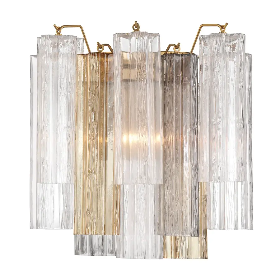 Addis 14.5" Wall Sconce in Polished Chrome with Autumn Glass - Image 51