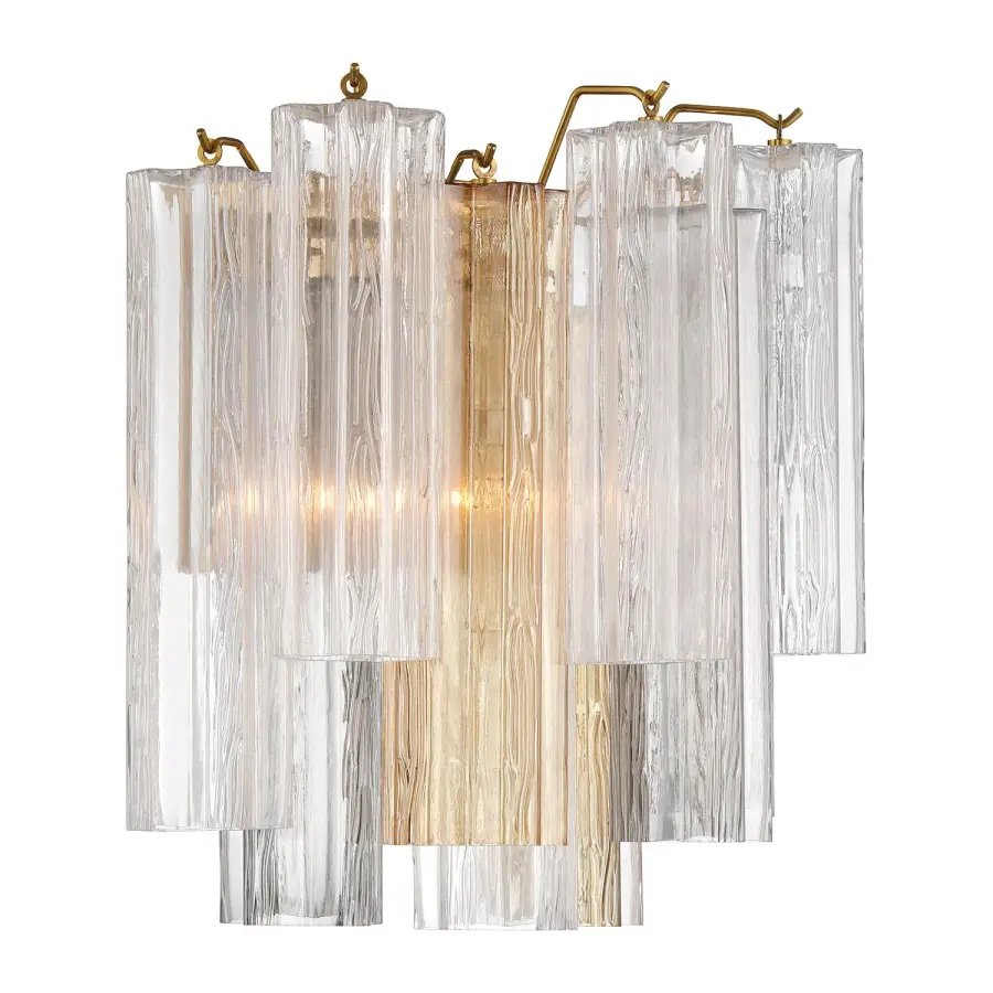 Addis 14.5" Wall Sconce in Polished Chrome with Autumn Glass - Image 53