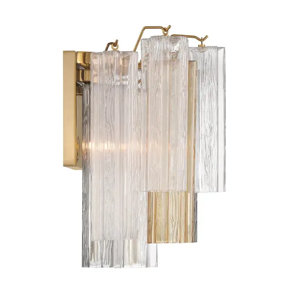 Addis 14.5" Wall Sconce in Polished Chrome with Autumn Glass - Image 54