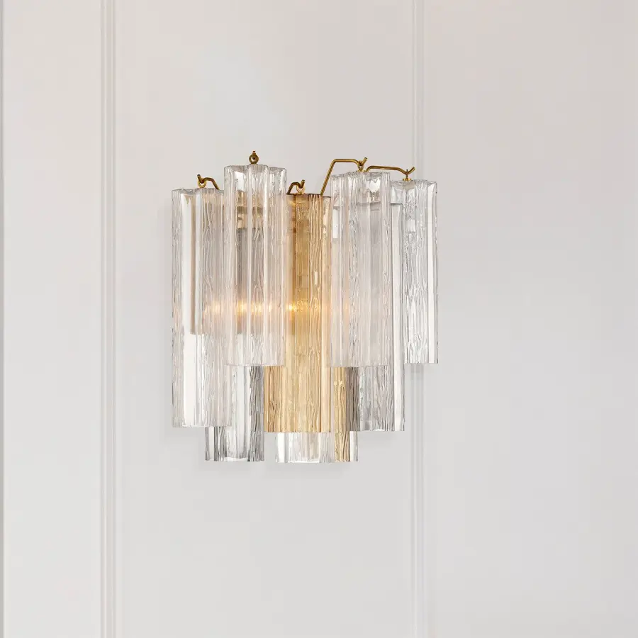 Addis 14.5" Wall Sconce in Polished Chrome with Autumn Glass - Image 56
