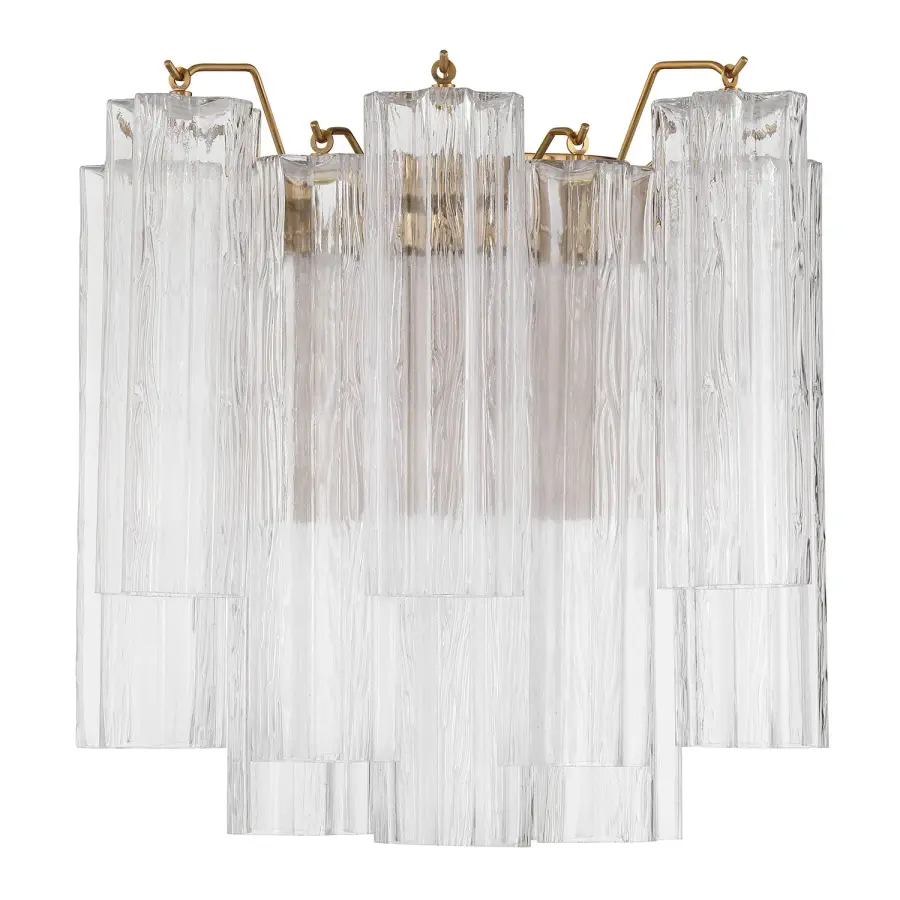 Addis 14.5" Wall Sconce in Polished Chrome with Autumn Glass - Image 59