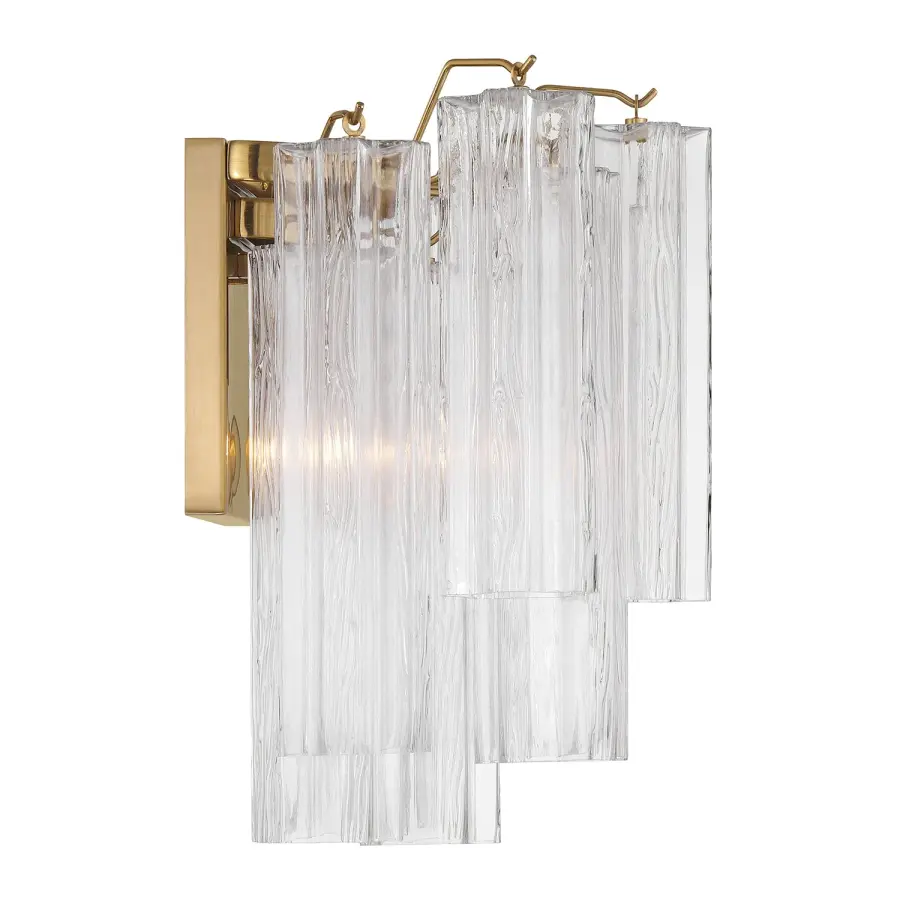 Addis 14.5" Wall Sconce in Polished Chrome with Autumn Glass - Image 61
