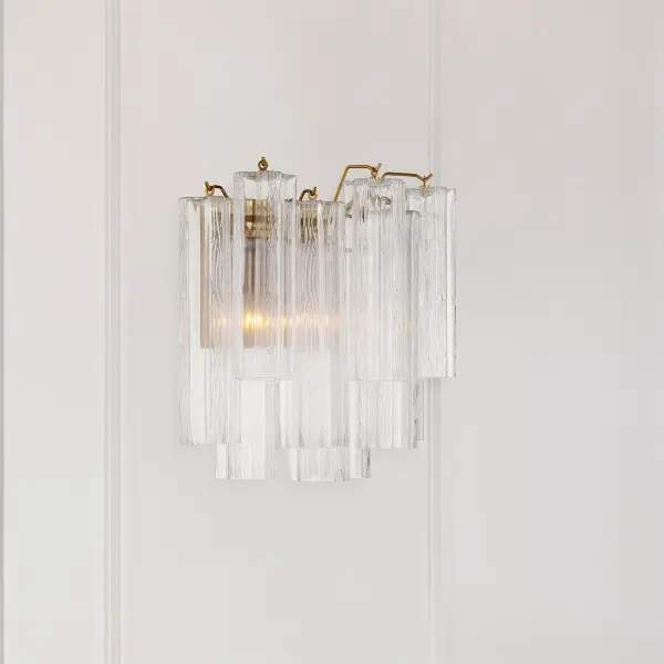 Addis 14.5" Wall Sconce in Polished Chrome with Autumn Glass - Image 63