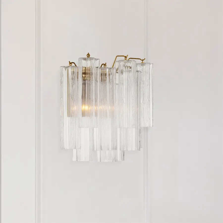 Addis 14.5" Wall Sconce in Polished Chrome with Autumn Glass - Image 63