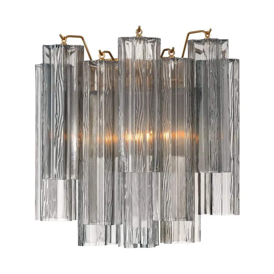 Addis 14.5" Wall Sconce in Polished Chrome with Autumn Glass - Image 65