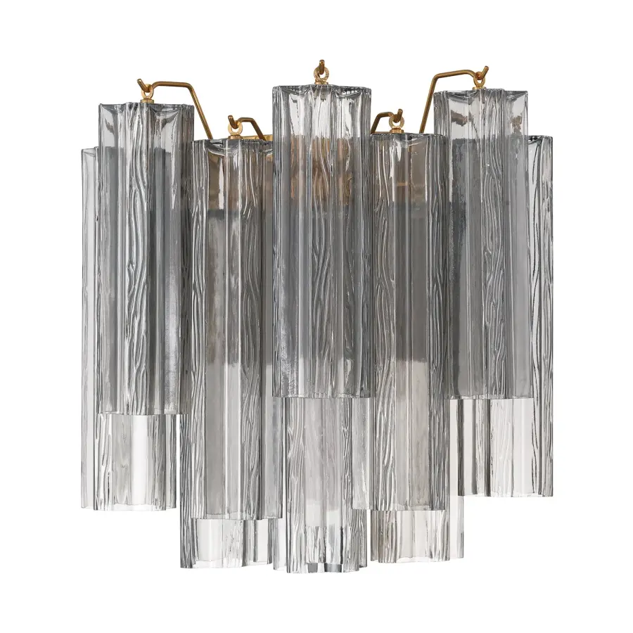Addis 14.5" Wall Sconce in Polished Chrome with Autumn Glass - Image 66