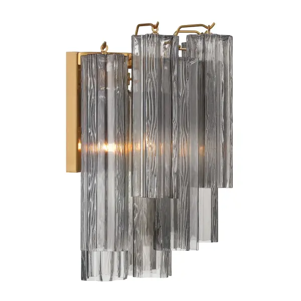 Addis 14.5" Wall Sconce in Polished Chrome with Autumn Glass - Image 68