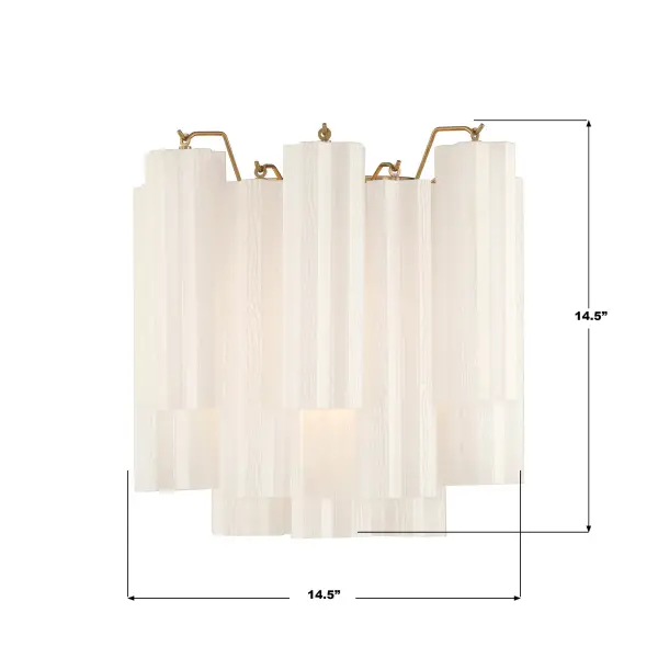 Addis 14.5" Wall Sconce in Polished Chrome with Autumn Glass - Image 78