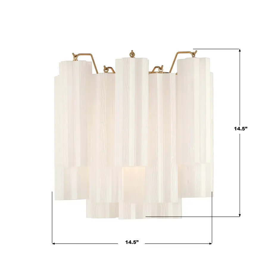 Addis 14.5" Wall Sconce in Polished Chrome with Autumn Glass - Image 78