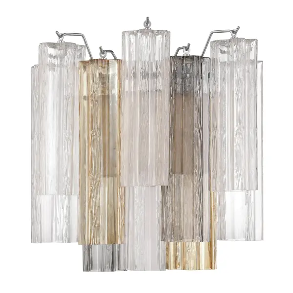 Addis 14.5" Wall Sconce in Polished Chrome with Autumn Glass - Image 9