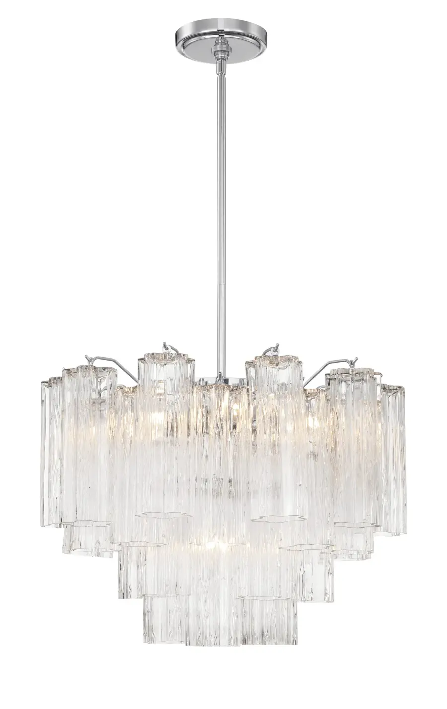Addis 19.75" Chandelier in Aged Brass with Amber Glass - Image 16