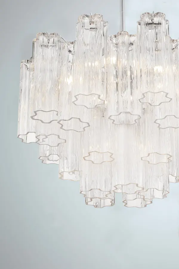 Addis 19.75" Chandelier in Aged Brass with Amber Glass - Image 19