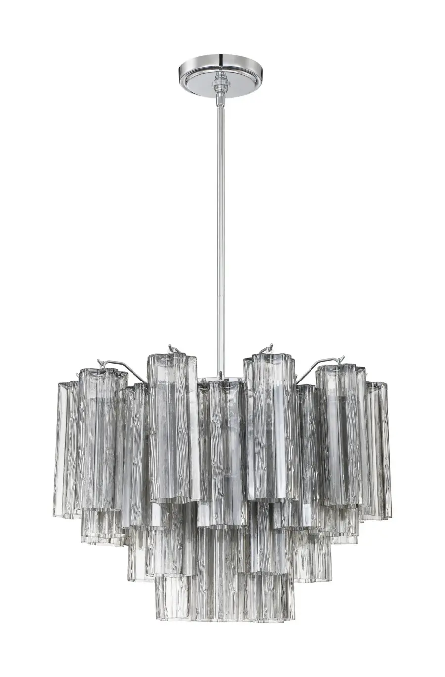 Addis 19.75" Chandelier in Aged Brass with Amber Glass - Image 22