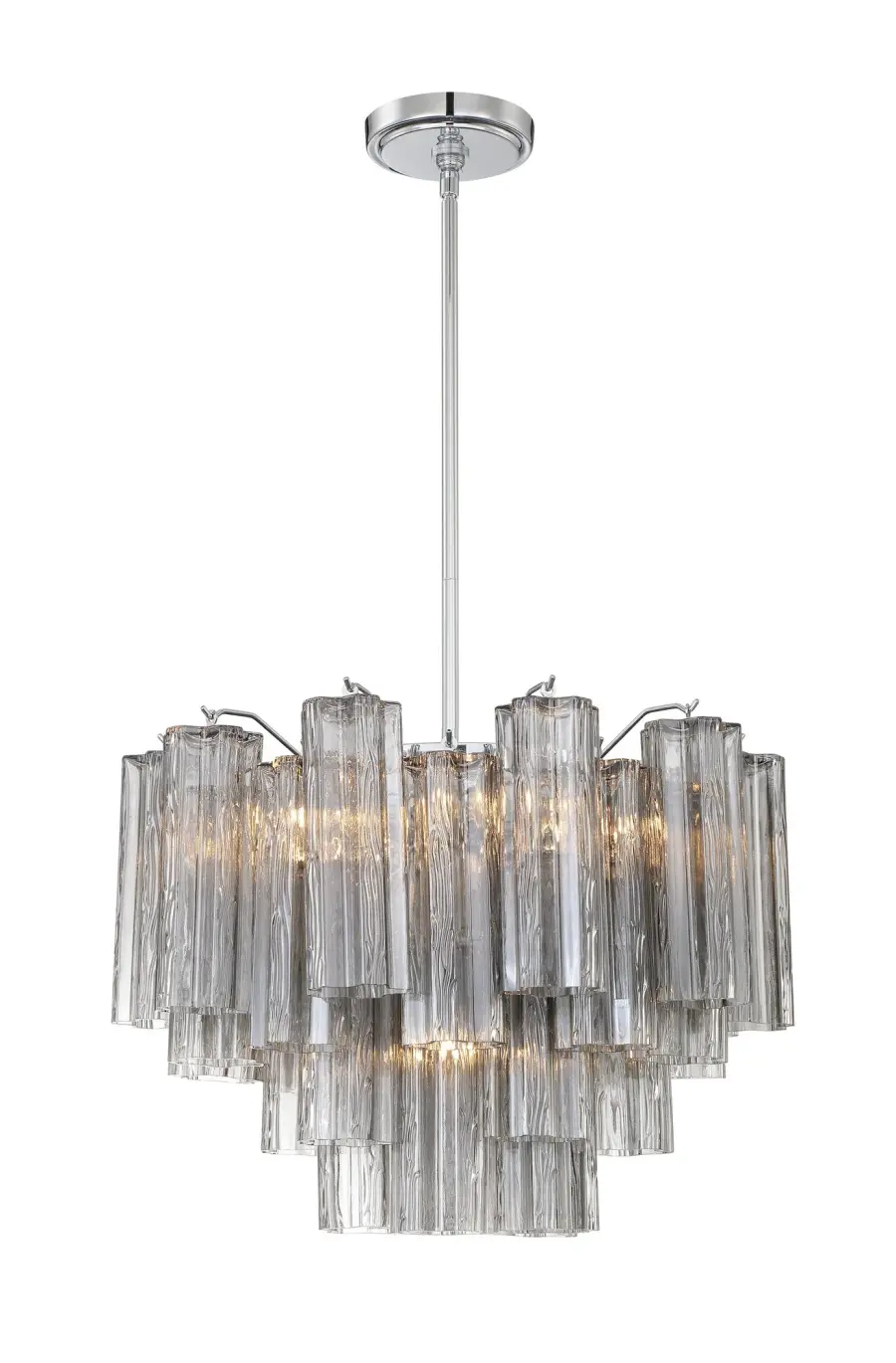 Addis 19.75" Chandelier in Aged Brass with Amber Glass - Image 23