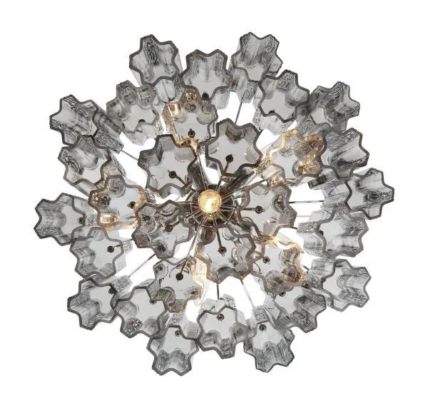 Addis 19.75" Chandelier in Aged Brass with Amber Glass - Image 25