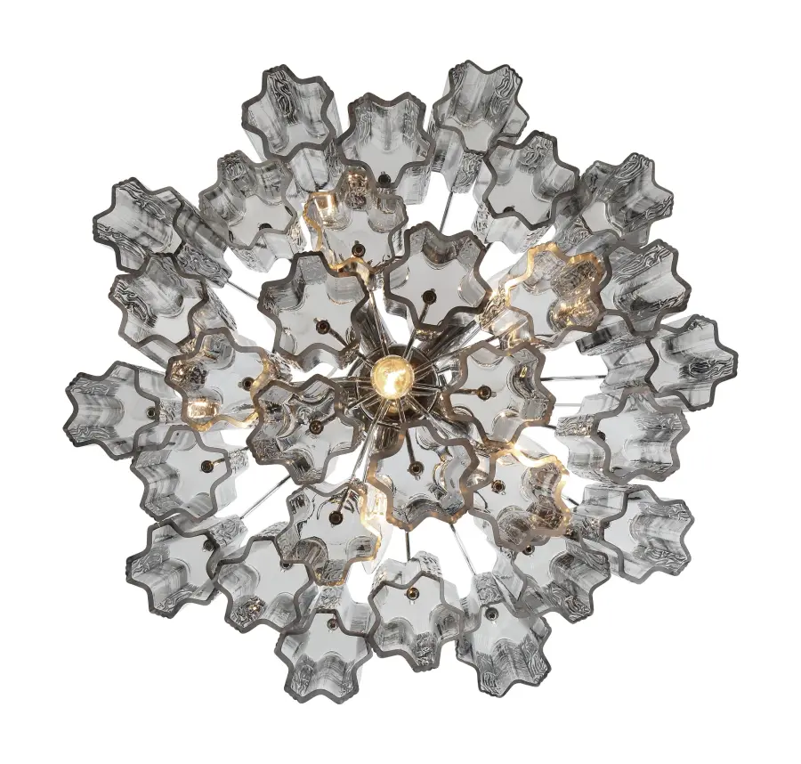 Addis 19.75" Chandelier in Aged Brass with Amber Glass - Image 25
