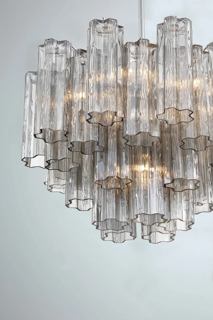 Addis 19.75" Chandelier in Aged Brass with Amber Glass - Image 26