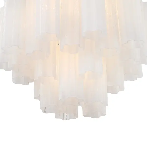 Addis 19.75" Chandelier in Aged Brass with Amber Glass - Image 31