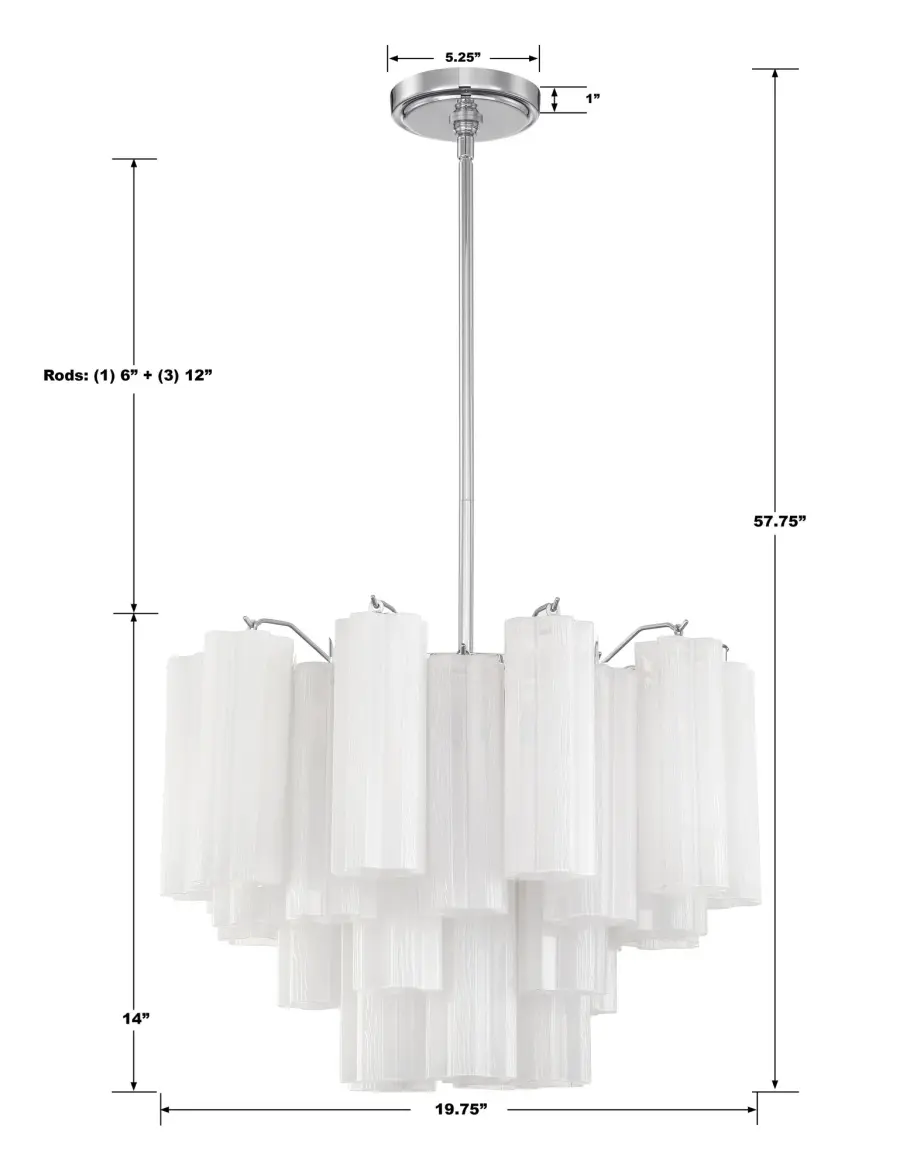 Addis 19.75" Chandelier in Aged Brass with Amber Glass - Image 34