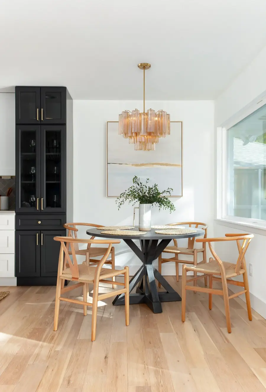 Addis 19.75" Chandelier in Aged Brass with Amber Glass - Image 49