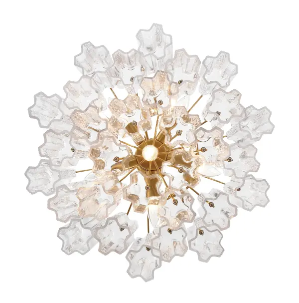 Addis 19.75" Chandelier in Aged Brass with Amber Glass - Image 61