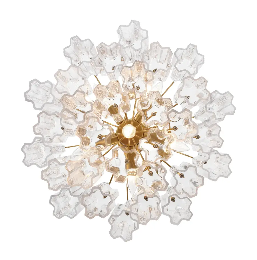 Addis 19.75" Chandelier in Aged Brass with Amber Glass - Image 61