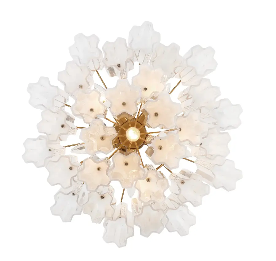 Addis 19.75" Chandelier in Aged Brass with Amber Glass - Image 76