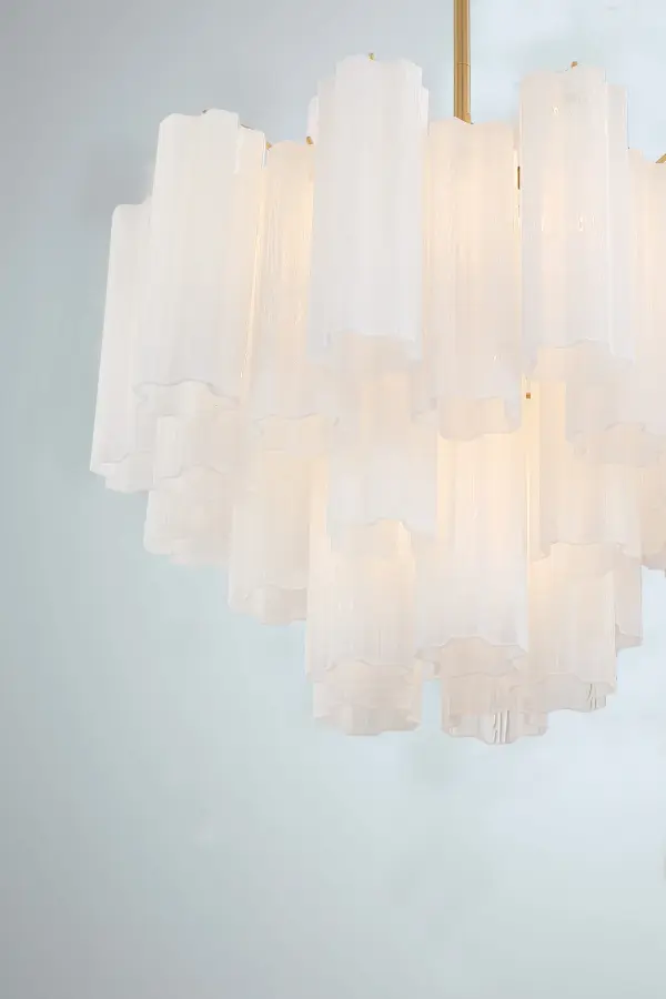Addis 19.75" Chandelier in Aged Brass with Amber Glass - Image 77