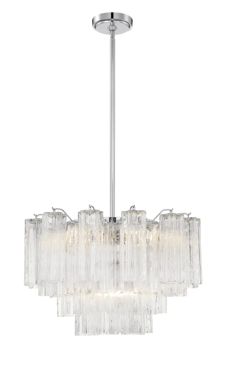 Addis 22" Chandelier in Aged Brass with Amber Glass - Image 16