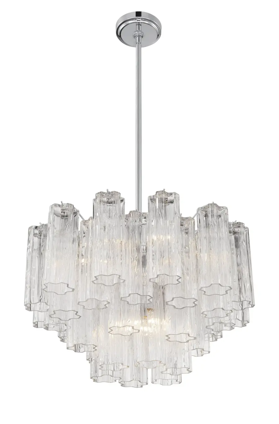 Addis 22" Chandelier in Aged Brass with Amber Glass - Image 17