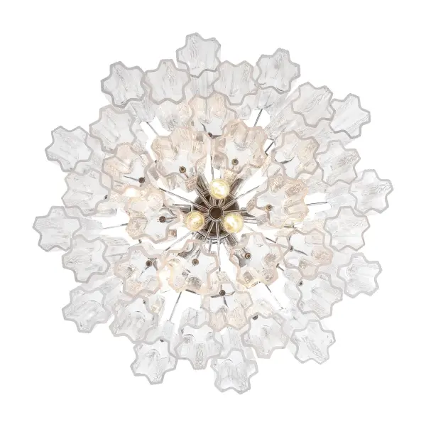 Addis 22" Chandelier in Aged Brass with Amber Glass - Image 18