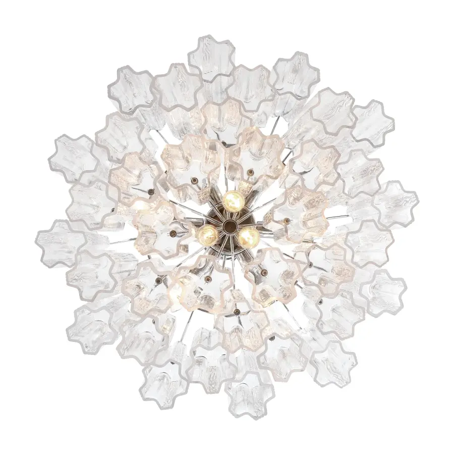 Addis 22" Chandelier in Aged Brass with Amber Glass - Image 18