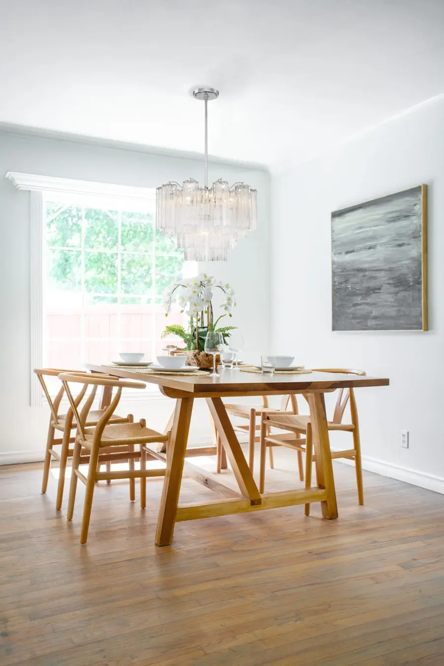 Addis 22" Chandelier in Aged Brass with Amber Glass - Image 21