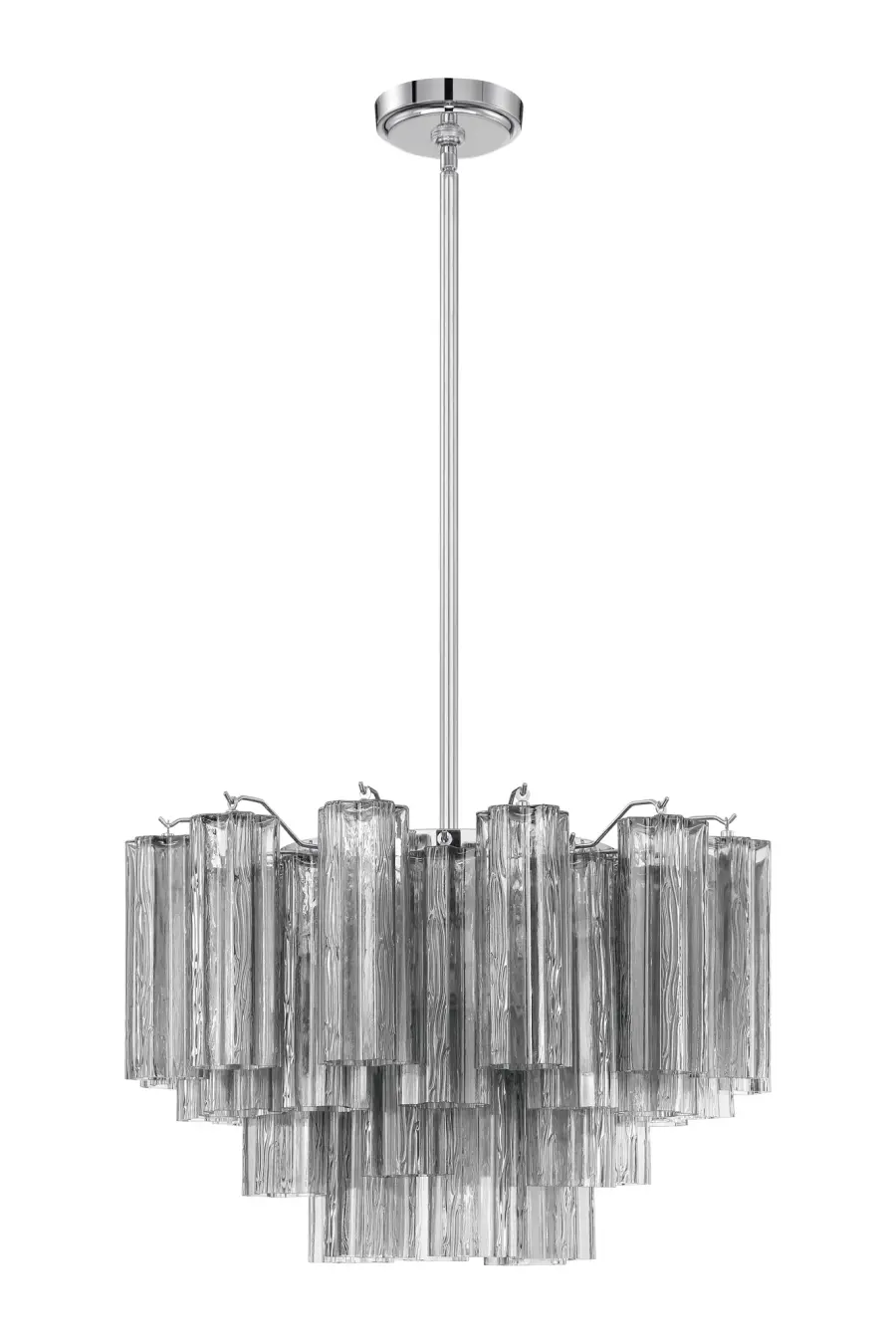 Addis 22" Chandelier in Aged Brass with Amber Glass - Image 23