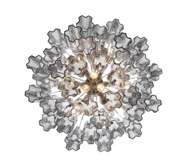 Addis 22" Chandelier in Aged Brass with Amber Glass - Image 26