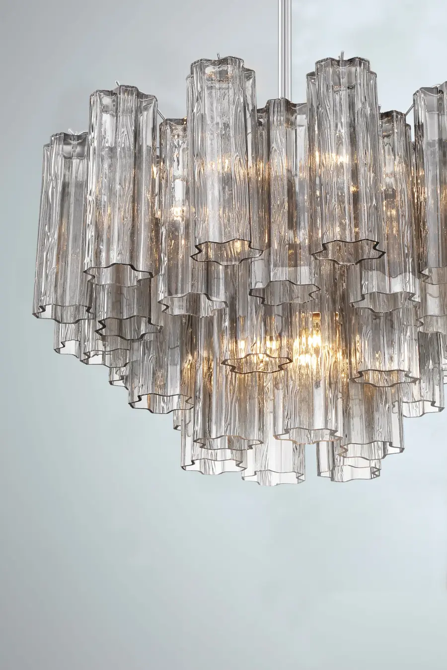 Addis 22" Chandelier in Aged Brass with Amber Glass - Image 27
