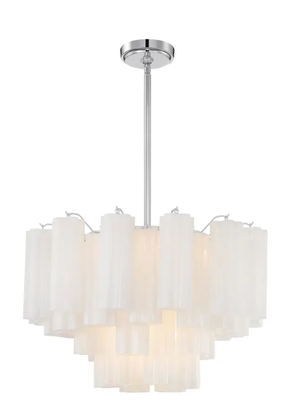 Addis 22" Chandelier in Aged Brass with Amber Glass - Image 30