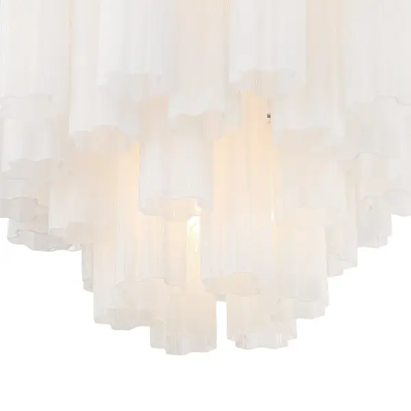 Addis 22" Chandelier in Aged Brass with Amber Glass - Image 32