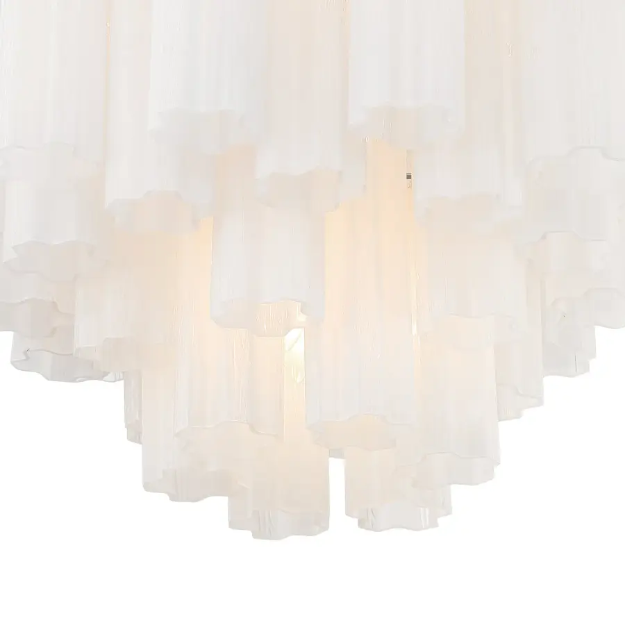 Addis 22" Chandelier in Aged Brass with Amber Glass - Image 32