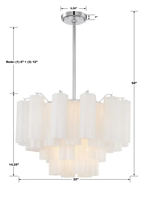 Addis 22" Chandelier in Aged Brass with Amber Glass - Image 35