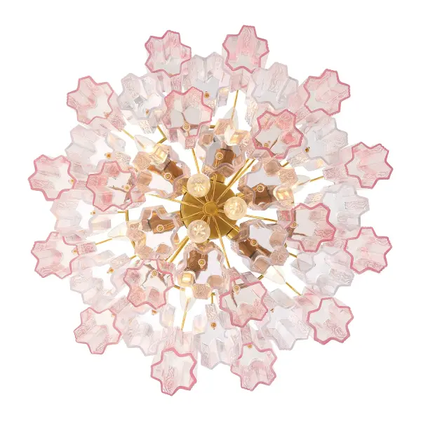 Addis 22" Chandelier in Aged Brass with Amber Glass - Image 38